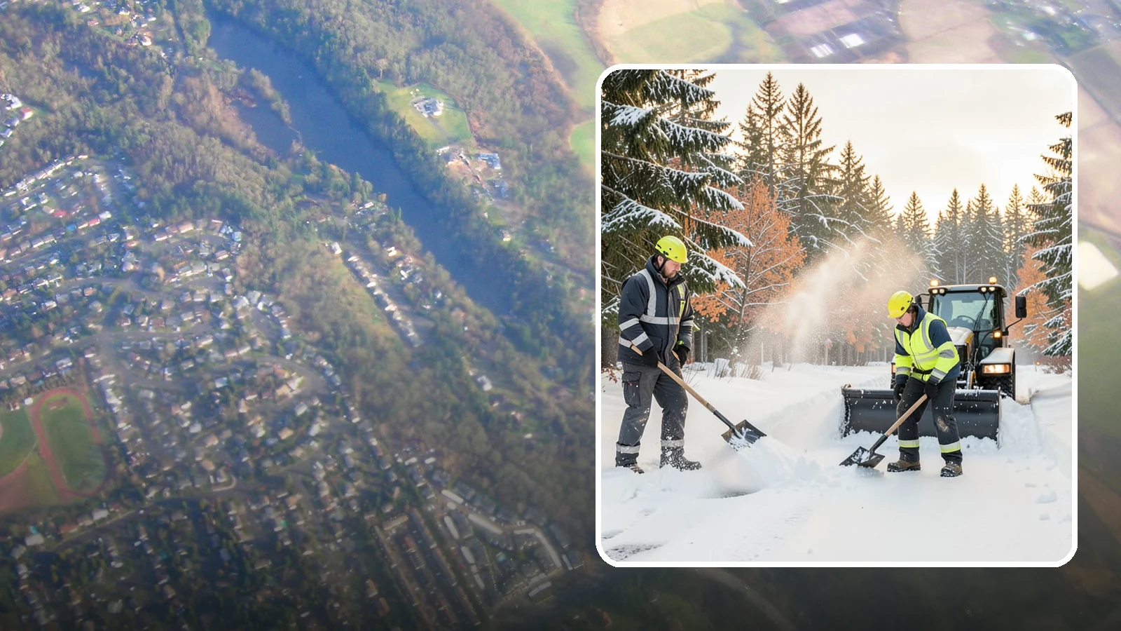 Hand Snow Removal in Algona, King County, WA - We remove snow entirely by hand on properties where equipment cannot go or finishes must be preserved.