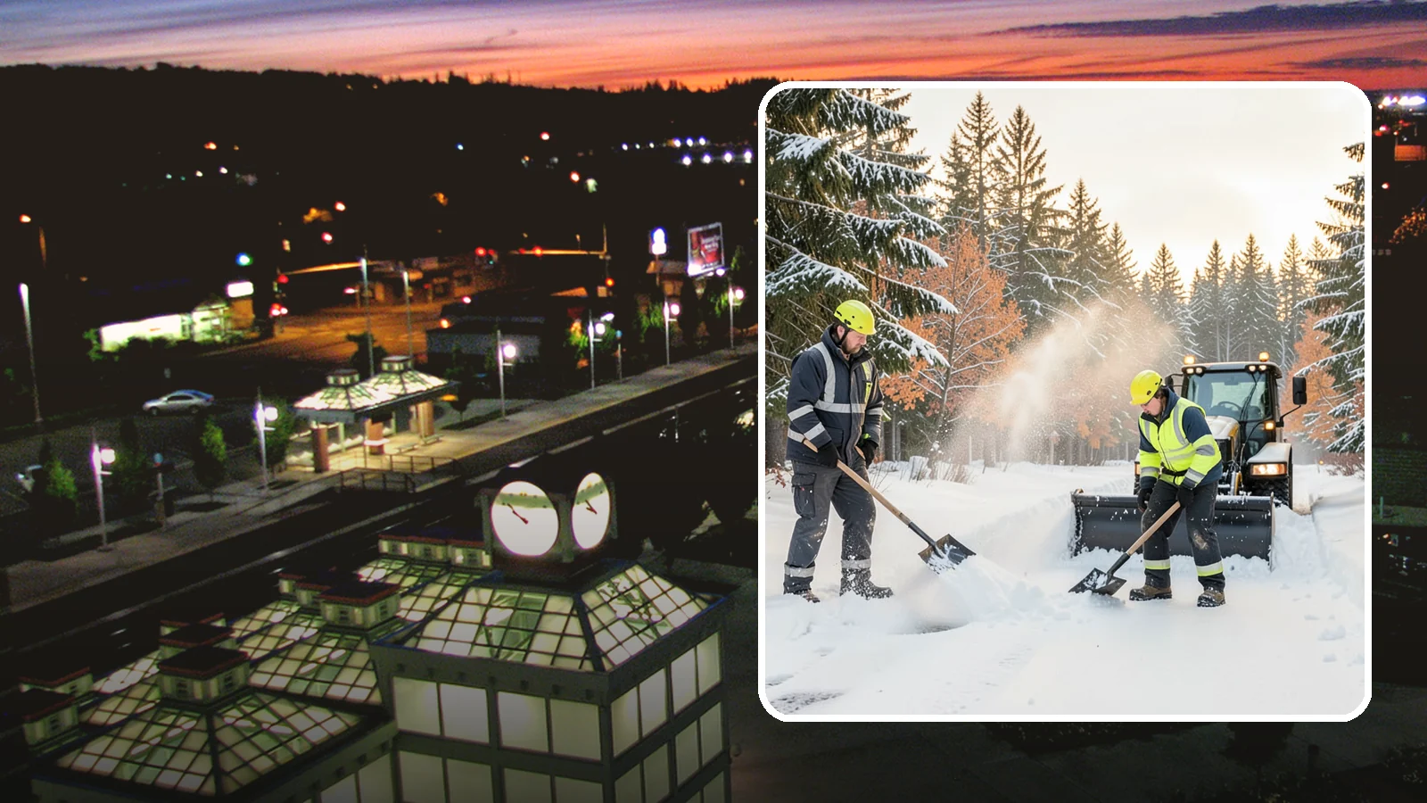 Hand Snow Removal in Auburn, King County, WA - We remove snow entirely by hand on properties where equipment cannot go or finishes must be preserved.