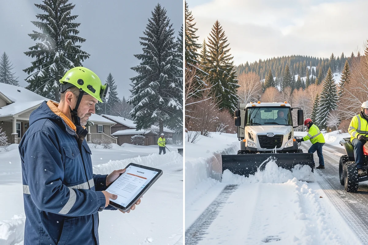 Hand Snow Removal in Auburn, King County, WA - We survey the terrain and surfaces to be cleared