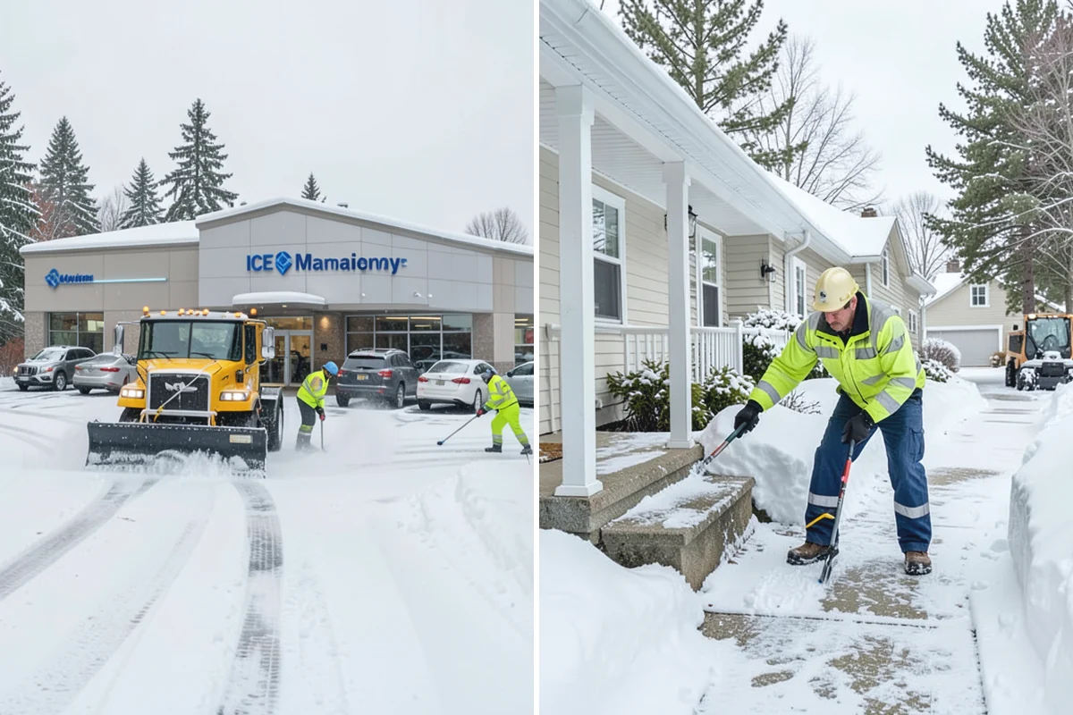 Hand Snow Removal in Beaux Arts Village, King County, WA - We survey the terrain and surfaces to be cleared