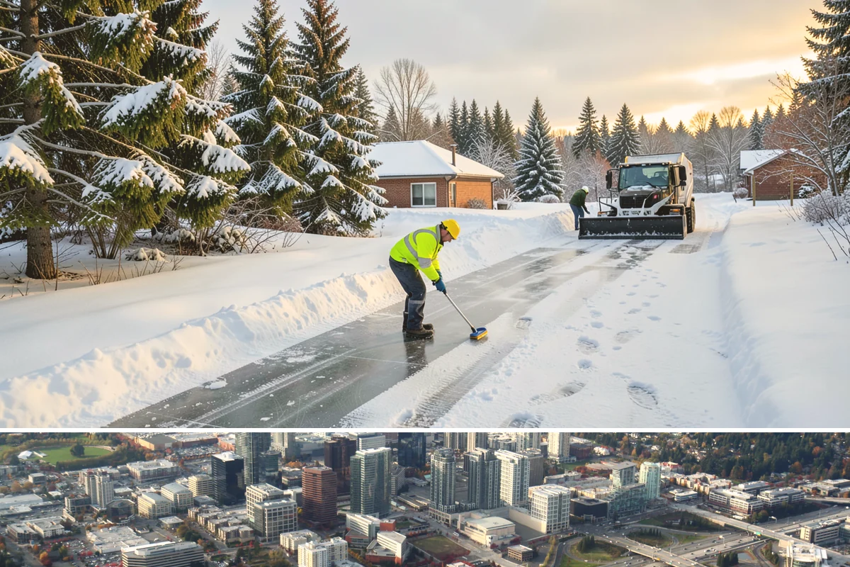Hand Snow Removal in Bellevue, King County, WA - Arrange hand removal in autumn so sensitive areas are covered from the first lowland freeze.
