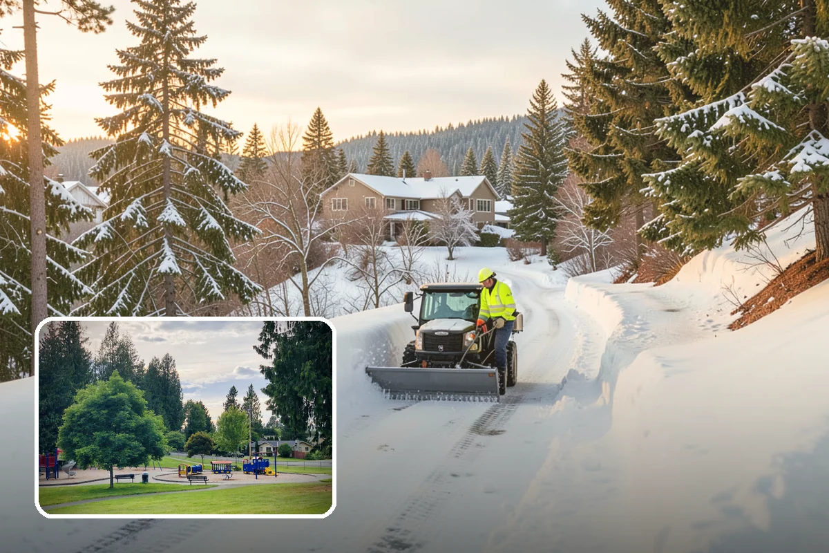 Hand Snow Removal in Bonney Lake, Pierce County, WA - Works where no machine can safely operate