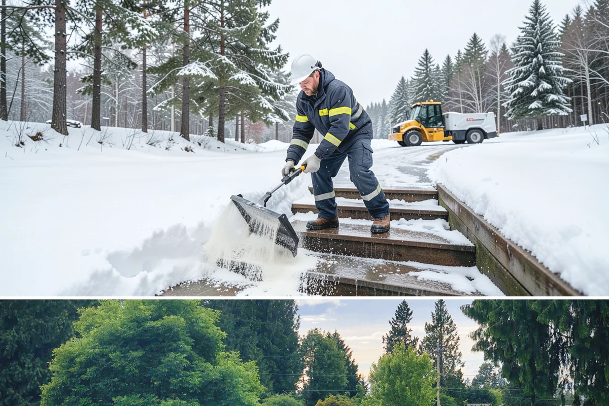 Hand Snow Removal in Bonney Lake, Pierce County, WA - Arrange hand removal in autumn so sensitive areas are covered from the first lowland freeze.