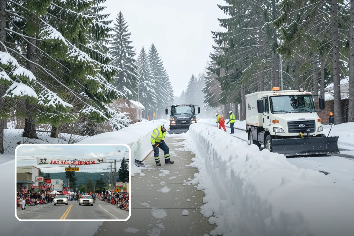 Hand Snow Removal in Carnation, King County, WA - Works where no machine can safely operate