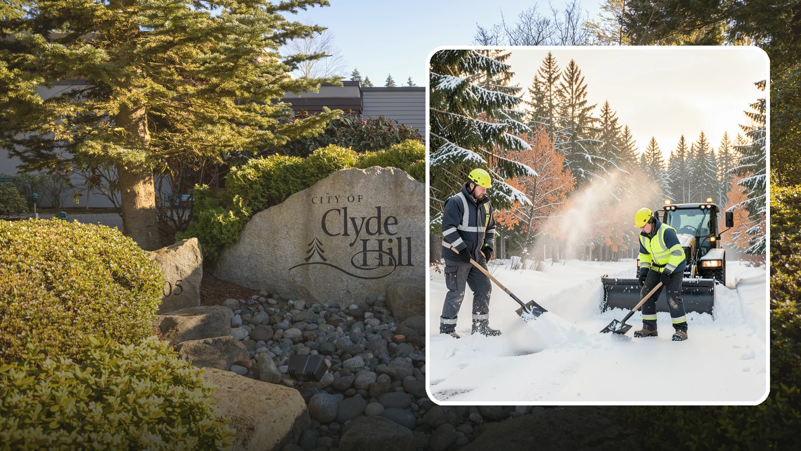 Hand Snow Removal in Clyde Hill, King County, WA - We remove snow entirely by hand on properties where equipment cannot go or finishes must be preserved.