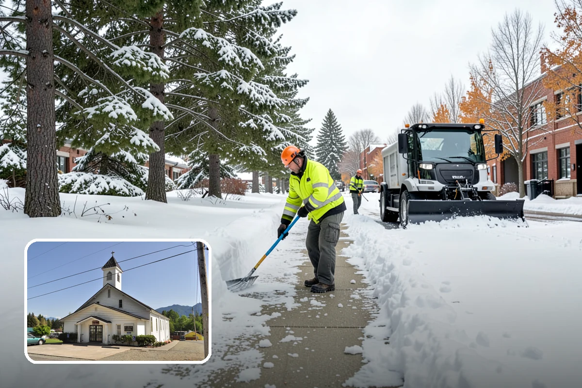 Hand Snow Removal in Concrete, Skagit County, WA - Works where no machine can safely operate