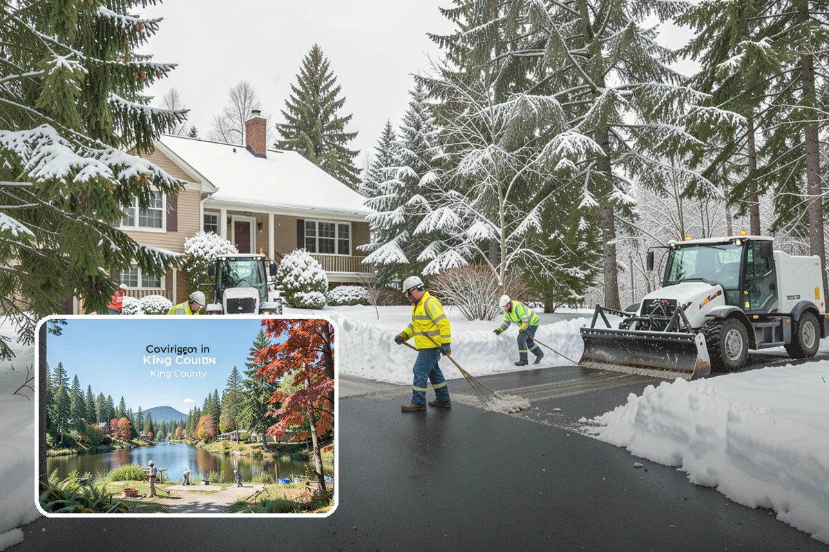 Hand Snow Removal in Covington, King County, WA - Works where no machine can safely operate