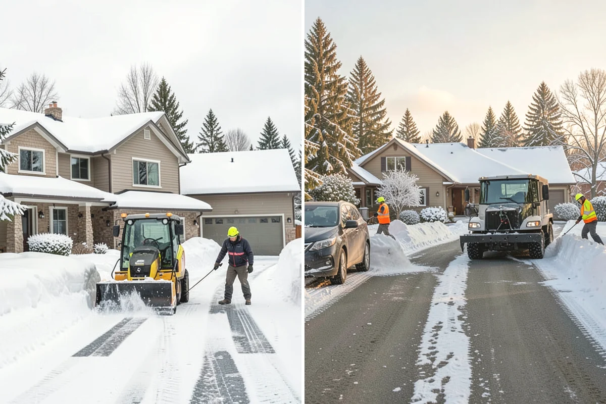 Hand Snow Removal in Covington, King County, WA - We survey the terrain and surfaces to be cleared