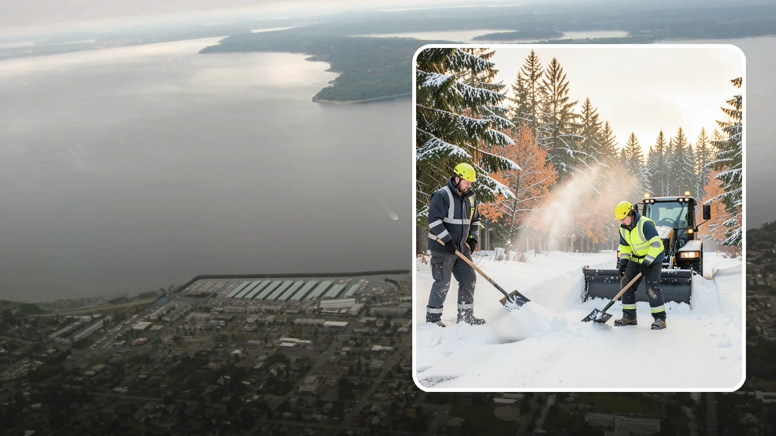 Hand Snow Removal in Des Moines, King County, WA - We remove snow entirely by hand on properties where equipment cannot go or finishes must be preserved.