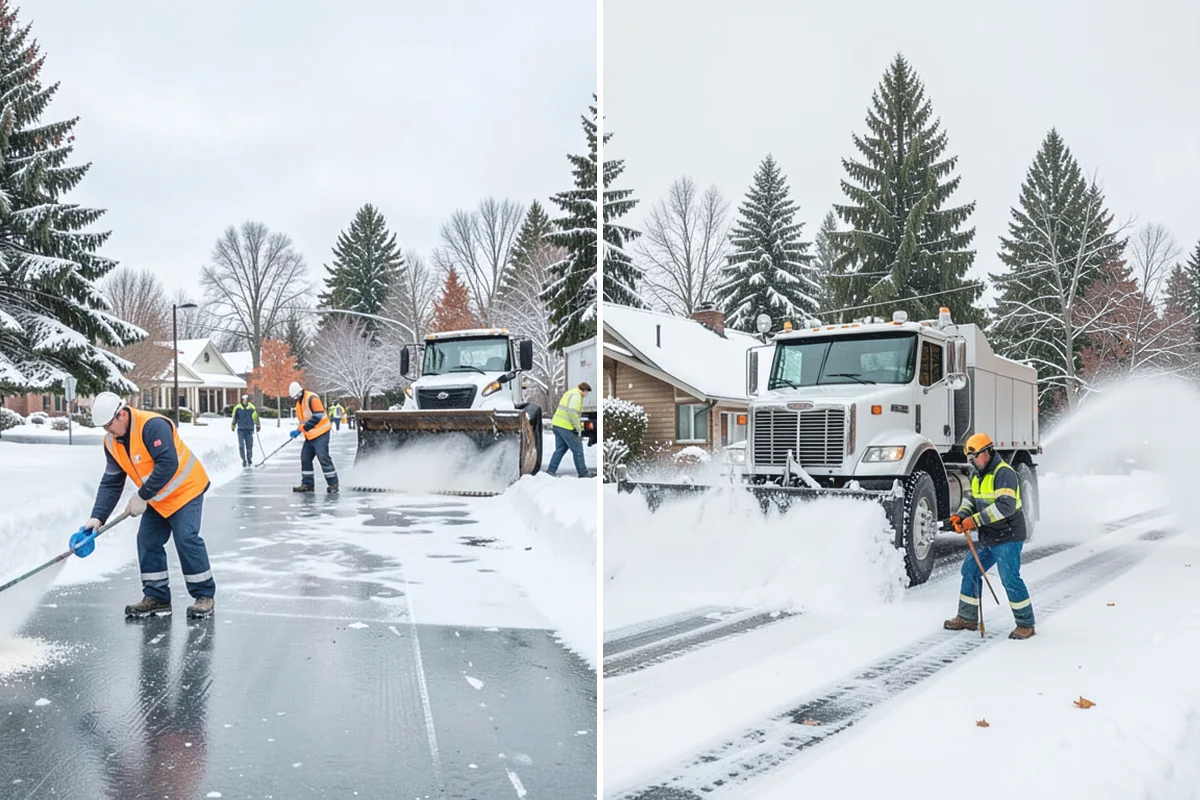 Hand Snow Removal in Des Moines, King County, WA - We survey the terrain and surfaces to be cleared