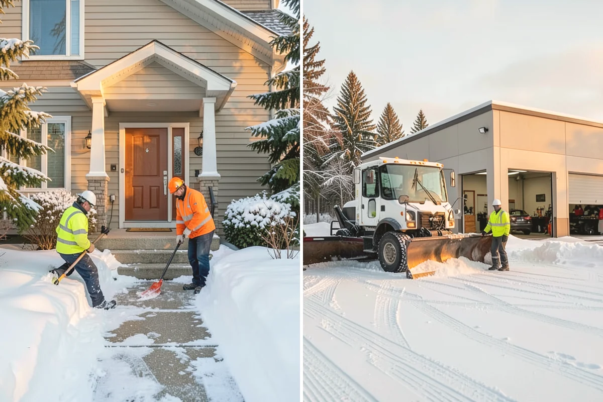 Hand Snow Removal in Duvall, King County, WA - We survey the terrain and surfaces to be cleared