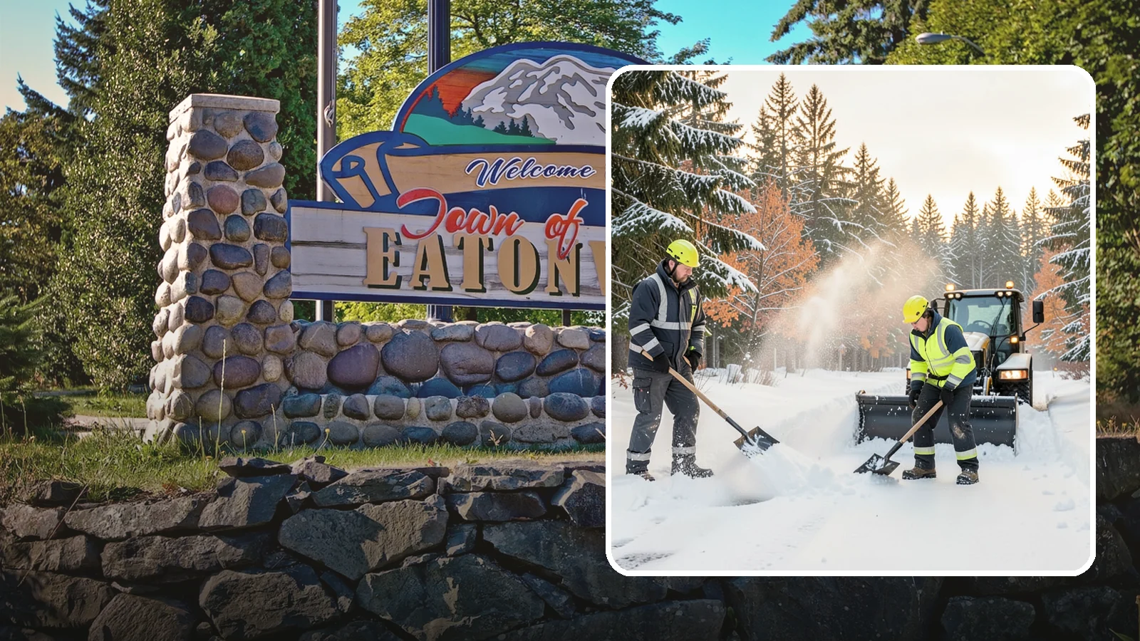Hand Snow Removal in Eatonville, Pierce County, WA - We remove snow entirely by hand on properties where equipment cannot go or finishes must be preserved.