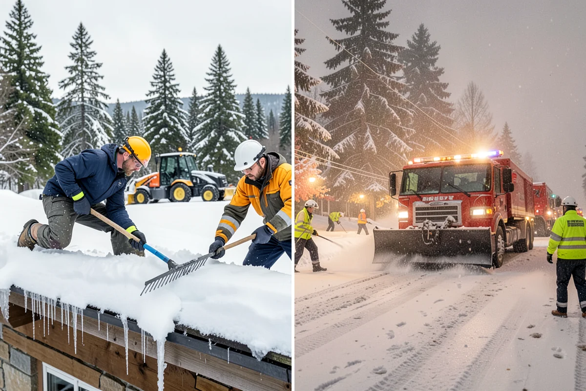 Hand Snow Removal in Fircrest, Pierce County, WA - We survey the terrain and surfaces to be cleared