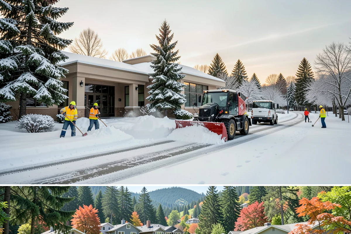 Hand Snow Removal in Fircrest, Pierce County, WA - Arrange hand removal in autumn so sensitive areas are covered from the first lowland freeze.