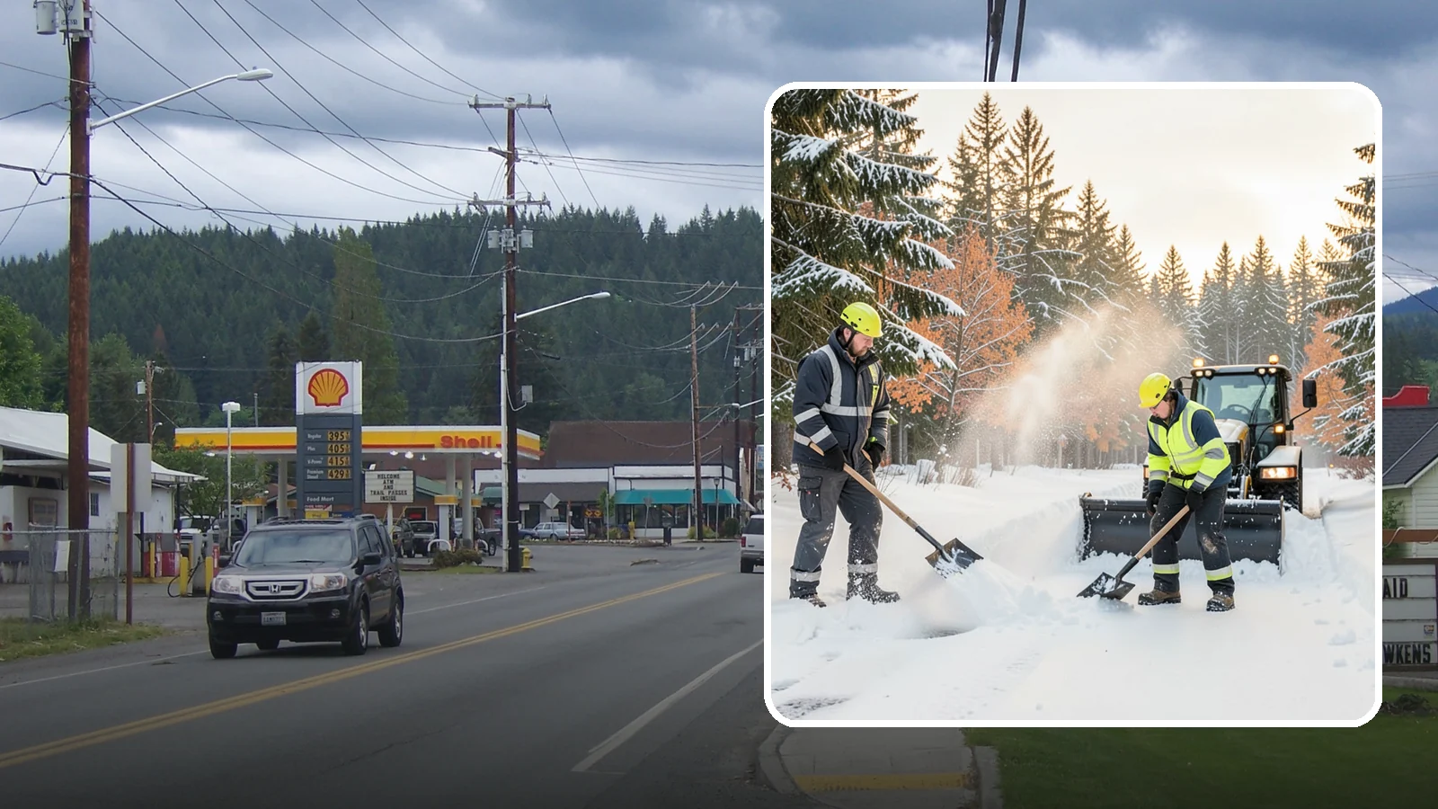 Hand Snow Removal in Granite Falls, Snohomish County, WA - We remove snow entirely by hand on properties where equipment cannot go or finishes must be preserved.