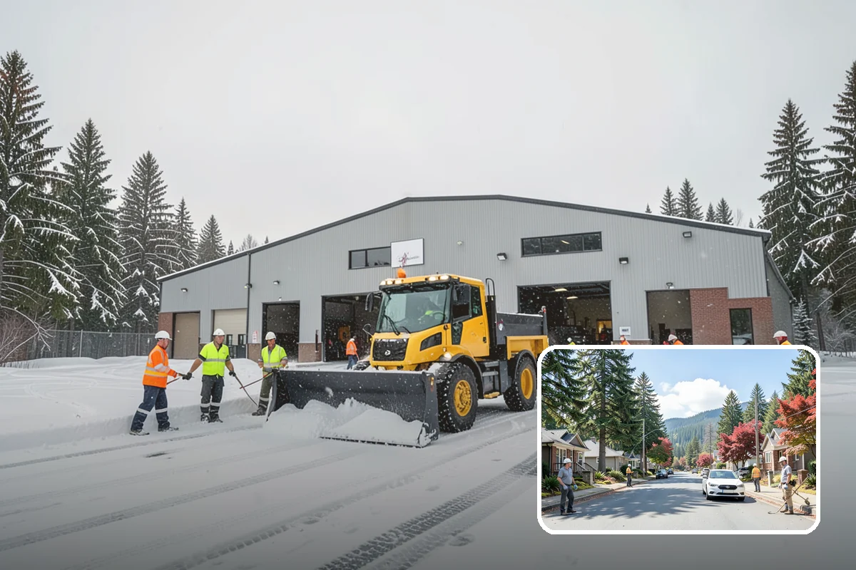 Hand Snow Removal in Hunts Point, King County, WA - Works where no machine can safely operate