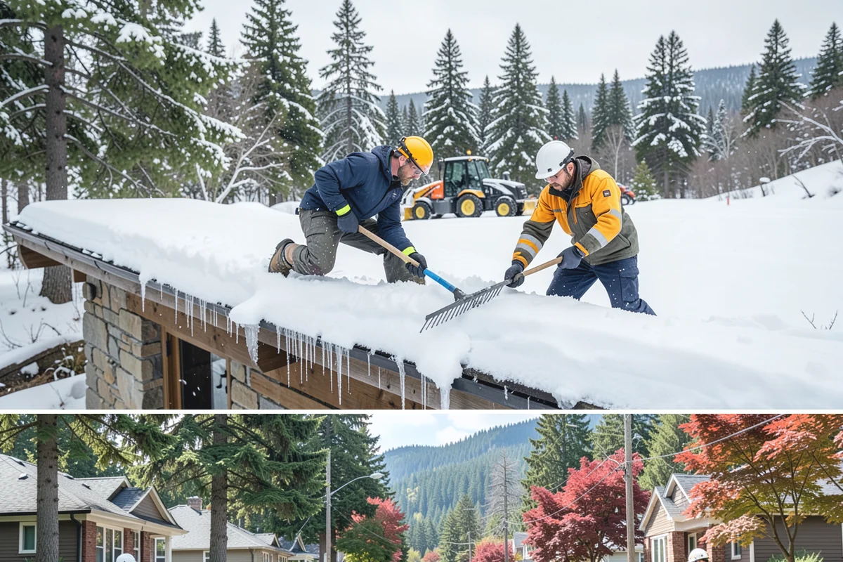 Hand Snow Removal in Hunts Point, King County, WA - Arrange hand removal in autumn so sensitive areas are covered from the first lowland freeze.