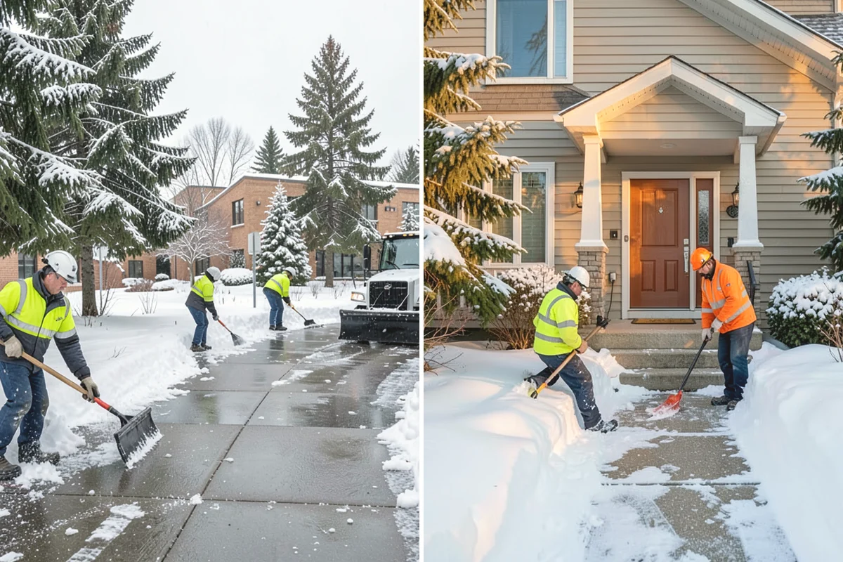 Hand Snow Removal in Issaquah, King County, WA - We survey the terrain and surfaces to be cleared