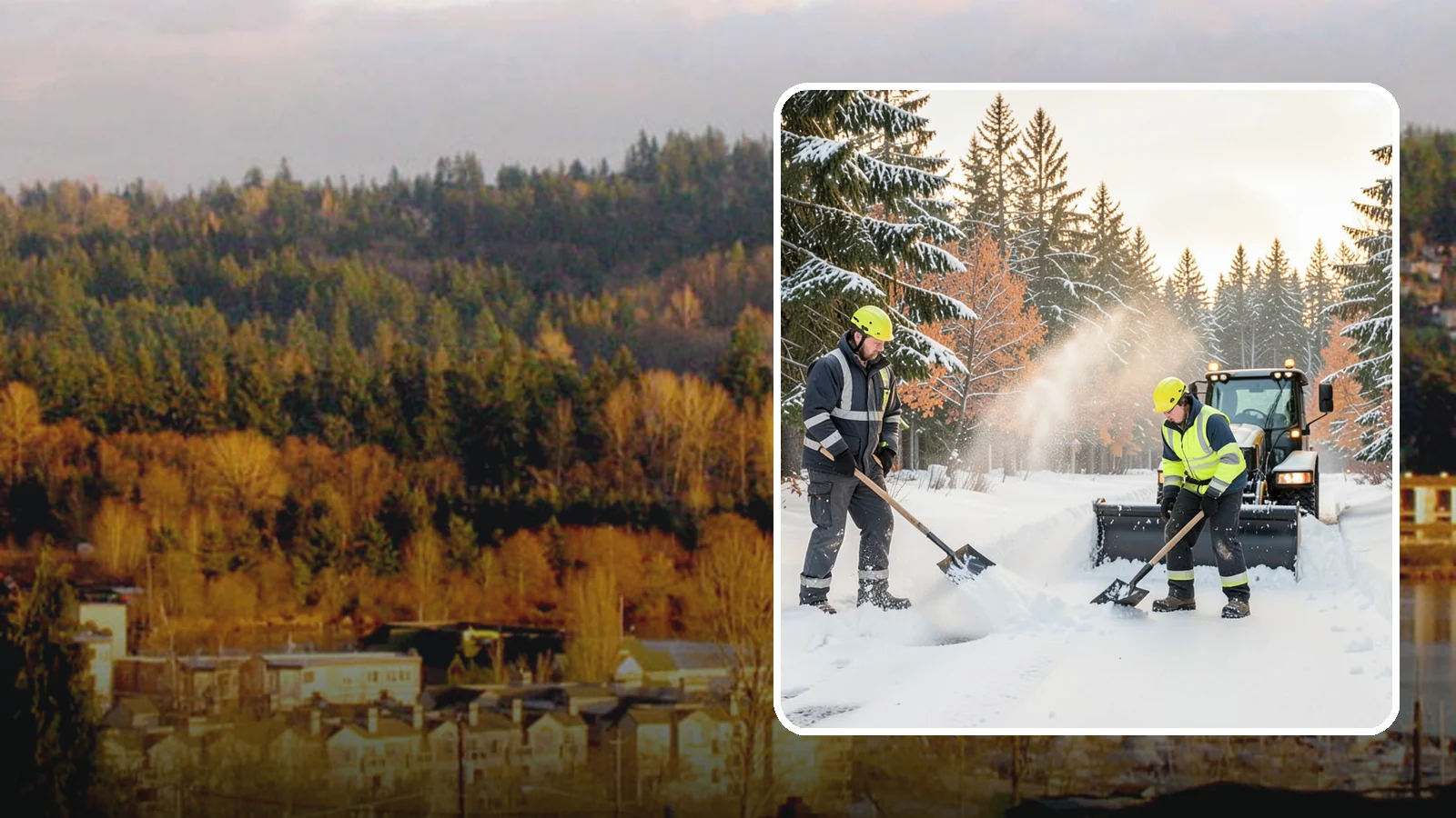 Hand Snow Removal in Kenmore, King County, WA - We remove snow entirely by hand on properties where equipment cannot go or finishes must be preserved.