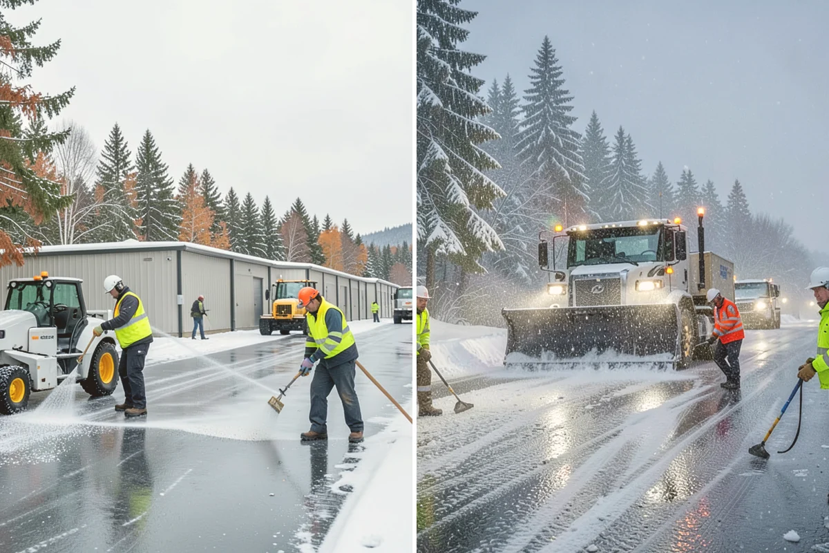 Hand Snow Removal in Langley, Island County, WA - We survey the terrain and surfaces to be cleared