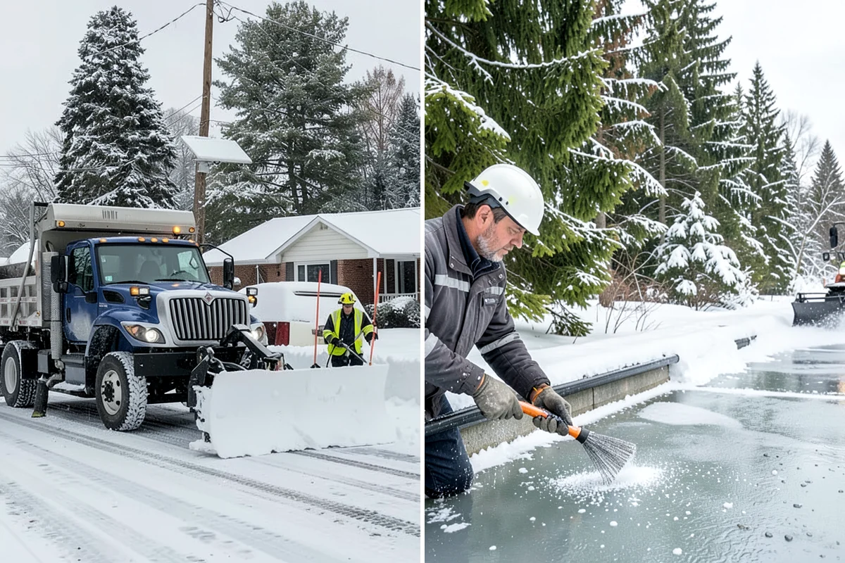 Hand Snow Removal in Maple Valley, King County, WA - We survey the terrain and surfaces to be cleared