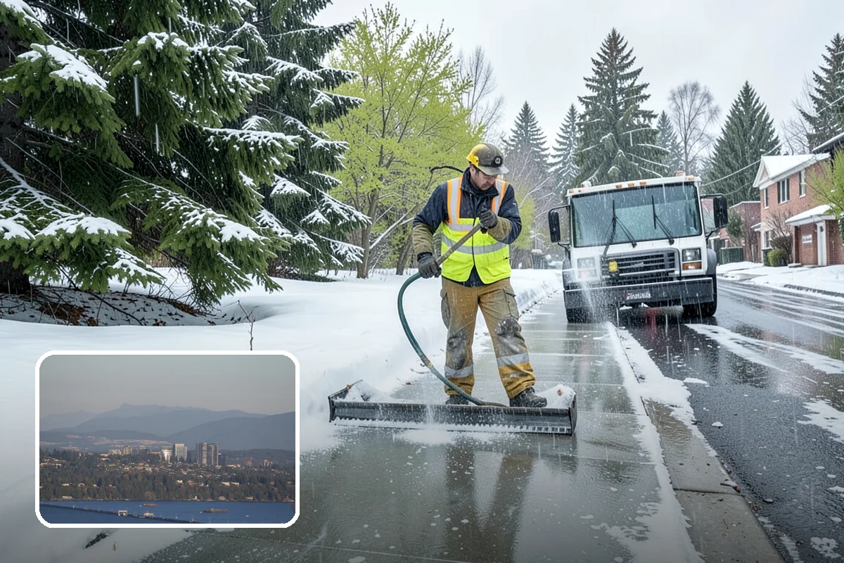 Hand Snow Removal in Medina, King County, WA - Works where no machine can safely operate