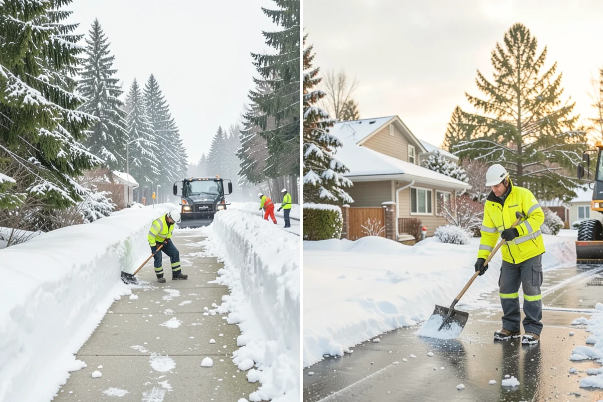 Hand Snow Removal in Mercer Island, King County, WA - We survey the terrain and surfaces to be cleared