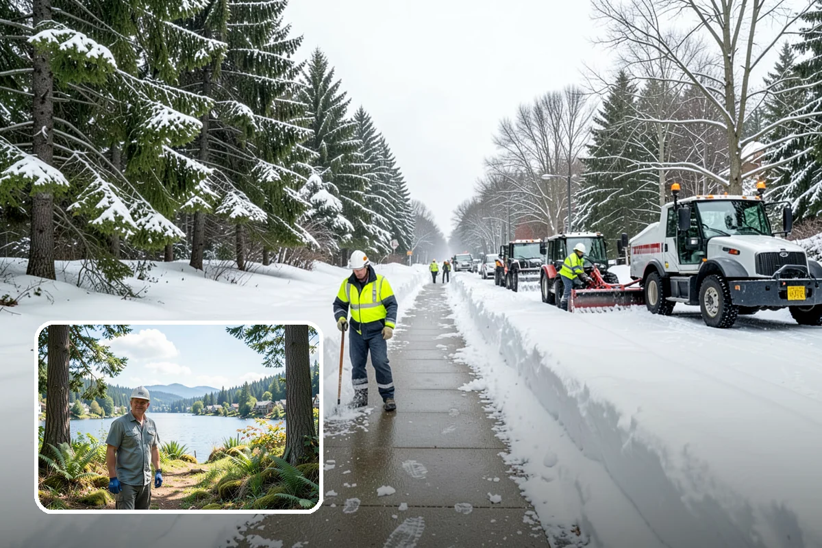 Hand Snow Removal in Milton, King County, WA - Works where no machine can safely operate