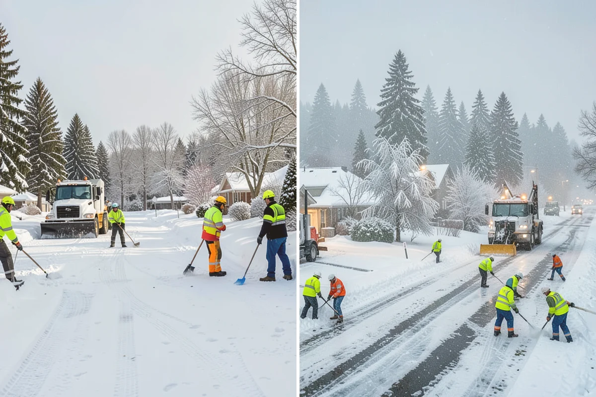 Hand Snow Removal in Milton, King County, WA - We survey the terrain and surfaces to be cleared