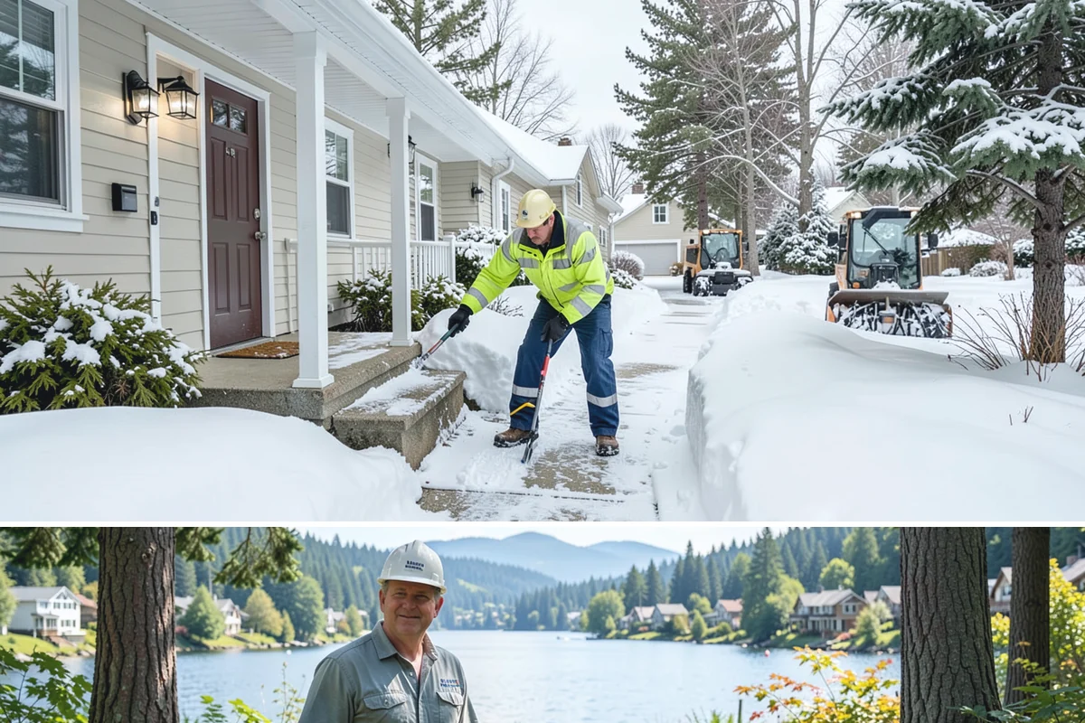 Hand Snow Removal in Milton, King County, WA - Arrange hand removal in autumn so sensitive areas are covered from the first lowland freeze.