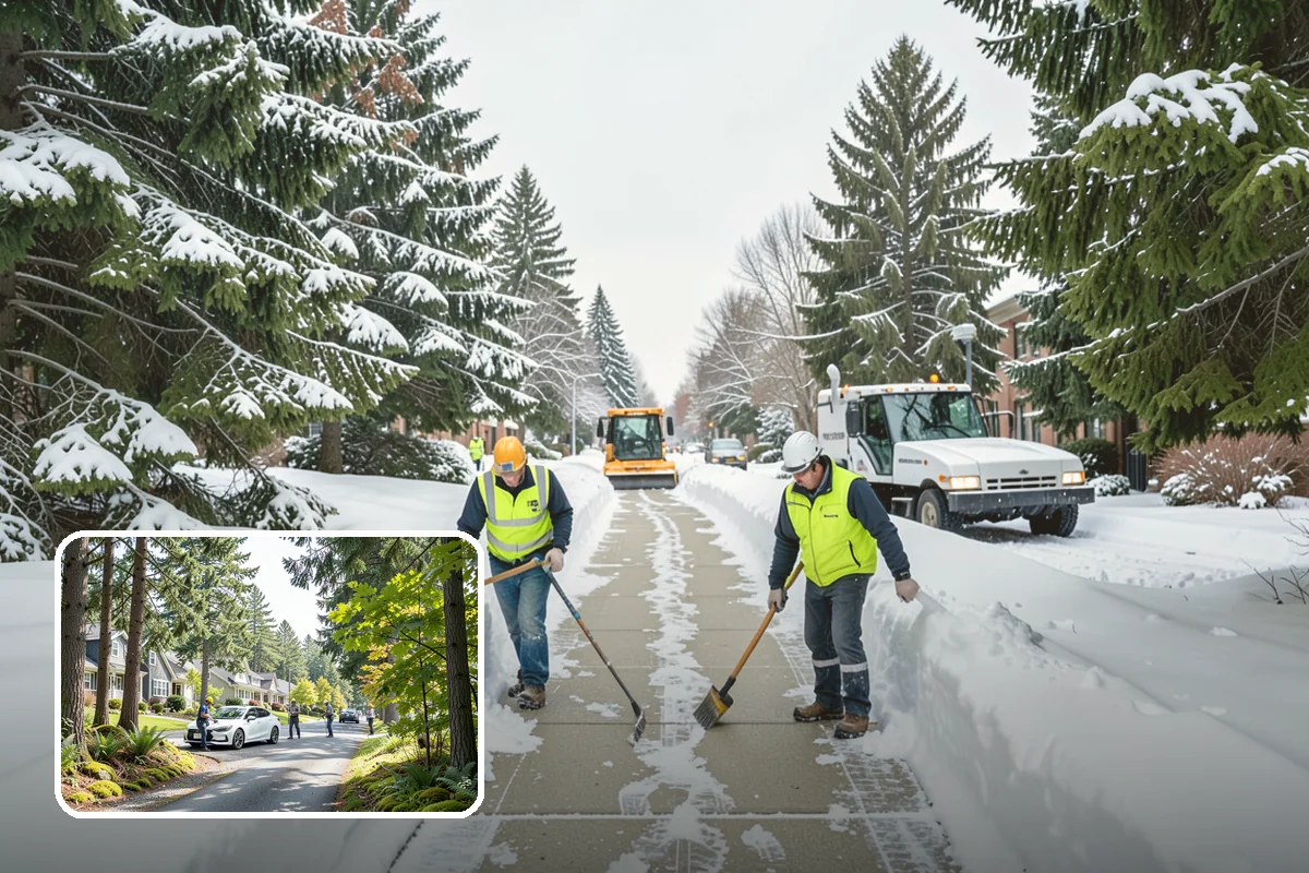 Hand Snow Removal in Normandy Park, King County, WA - Works where no machine can safely operate
