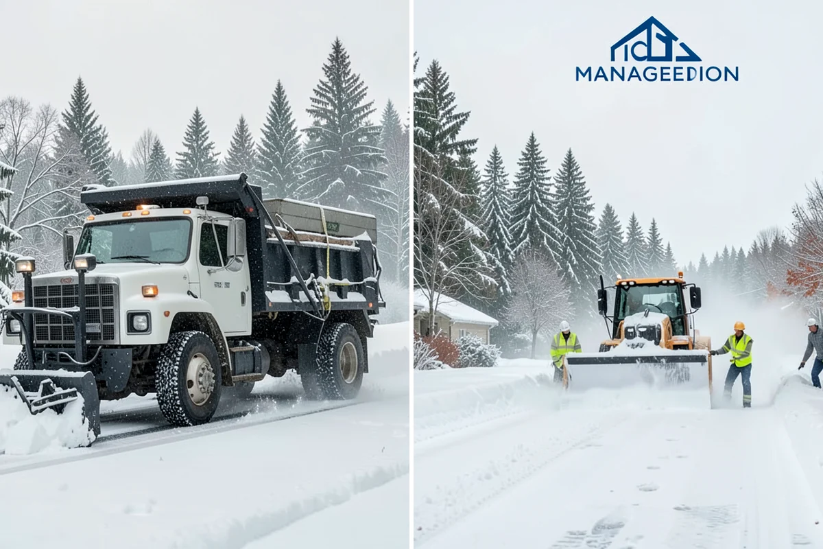 Hand Snow Removal in Normandy Park, King County, WA - We survey the terrain and surfaces to be cleared