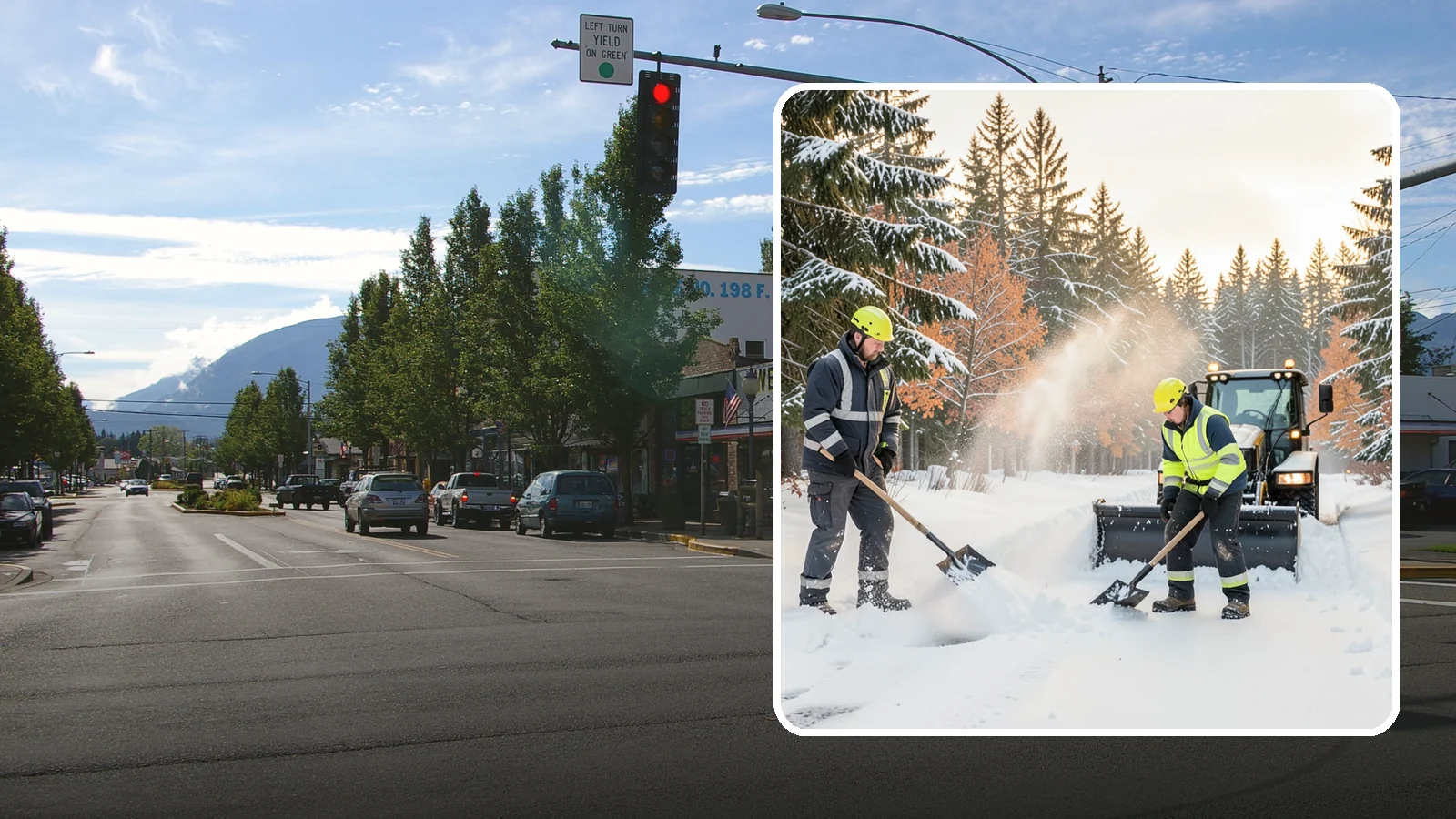 Hand Snow Removal in North Bend, King County, WA - We remove snow entirely by hand on properties where equipment cannot go or finishes must be preserved.