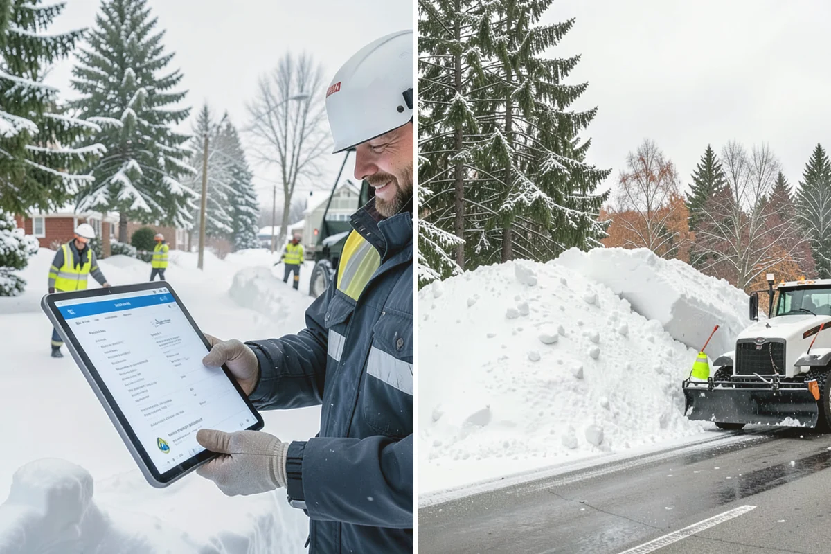 Hand Snow Removal in North Bend, King County, WA - We survey the terrain and surfaces to be cleared