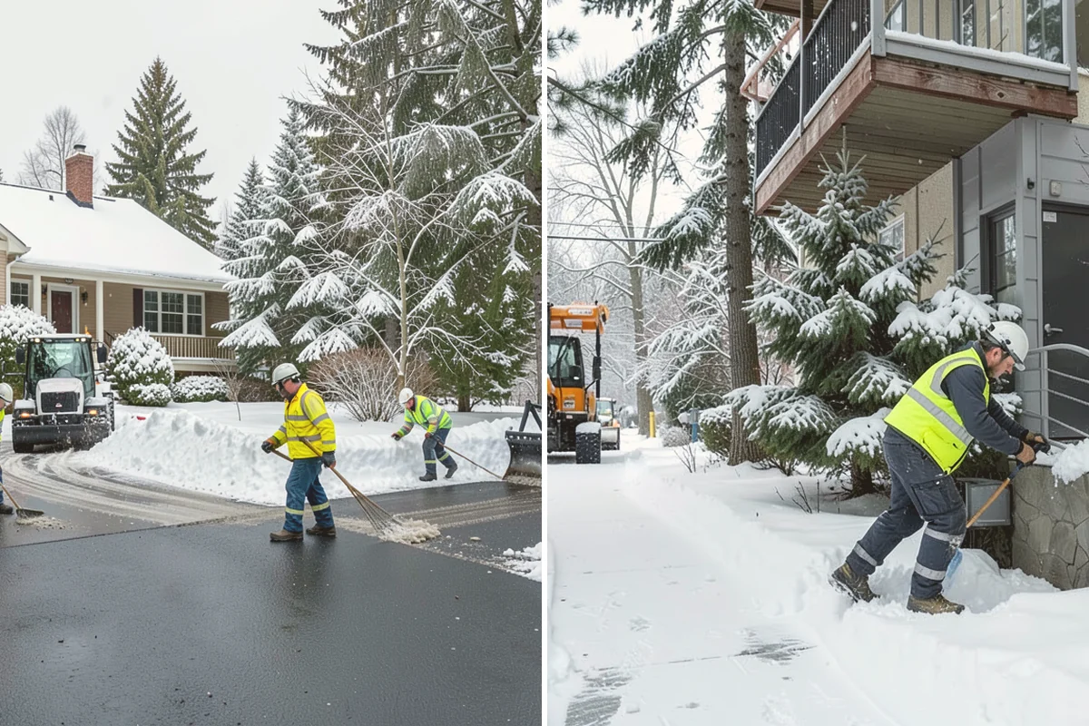 Hand Snow Removal in Orting, Pierce County, WA - We survey the terrain and surfaces to be cleared