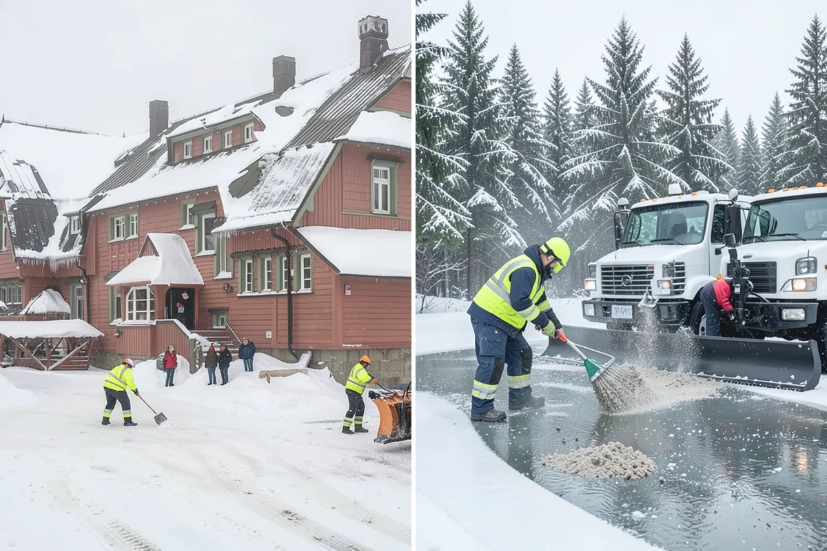 Hand Snow Removal in Renton, King County, WA - We survey the terrain and surfaces to be cleared