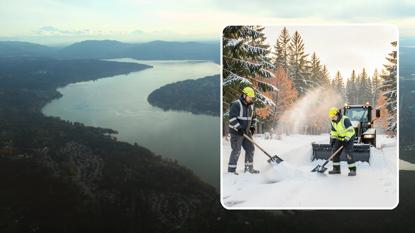 Hand Snow Removal in Sammamish, King County, WA - We remove snow entirely by hand on properties where equipment cannot go or finishes must be preserved.