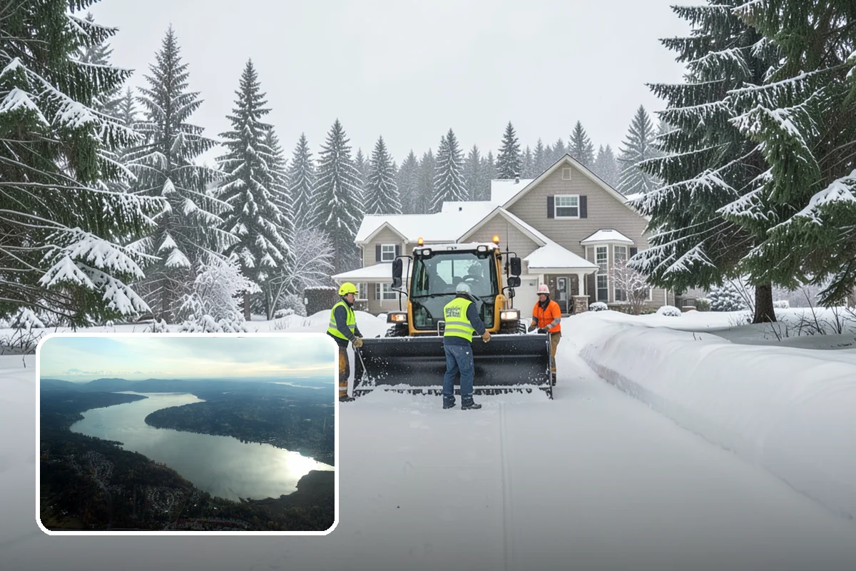 Hand Snow Removal in Sammamish, King County, WA - Works where no machine can safely operate