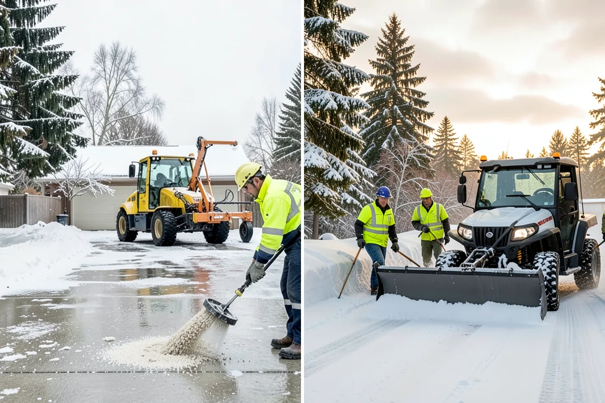 Hand Snow Removal in SeaTac, King County, WA - We survey the terrain and surfaces to be cleared