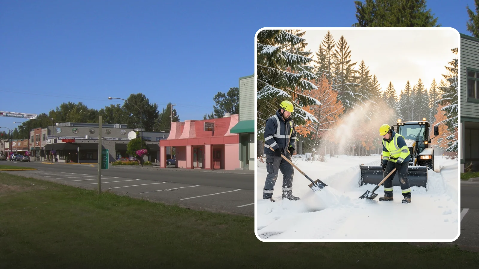 Hand Snow Removal in Snoqualmie, King County, WA - We remove snow entirely by hand on properties where equipment cannot go or finishes must be preserved.
