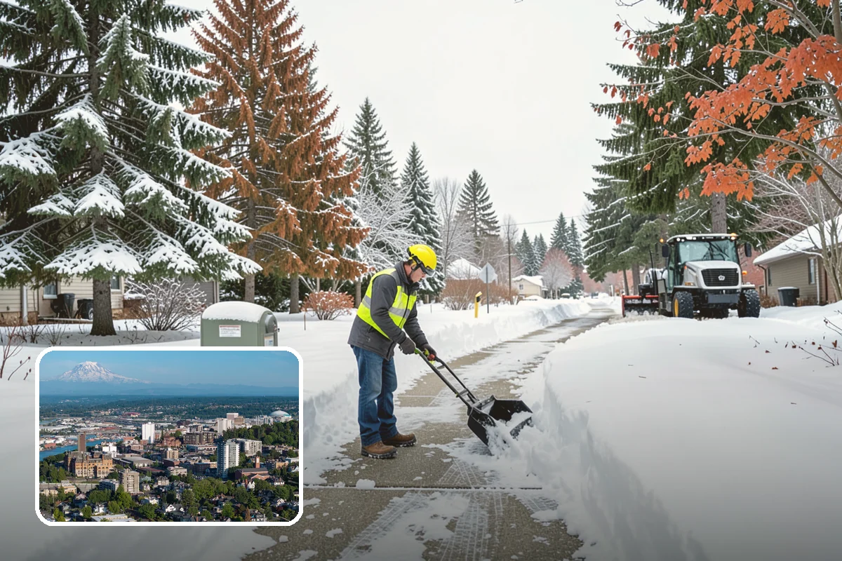 Hand Snow Removal in Tacoma, Pierce County, WA - Works where no machine can safely operate