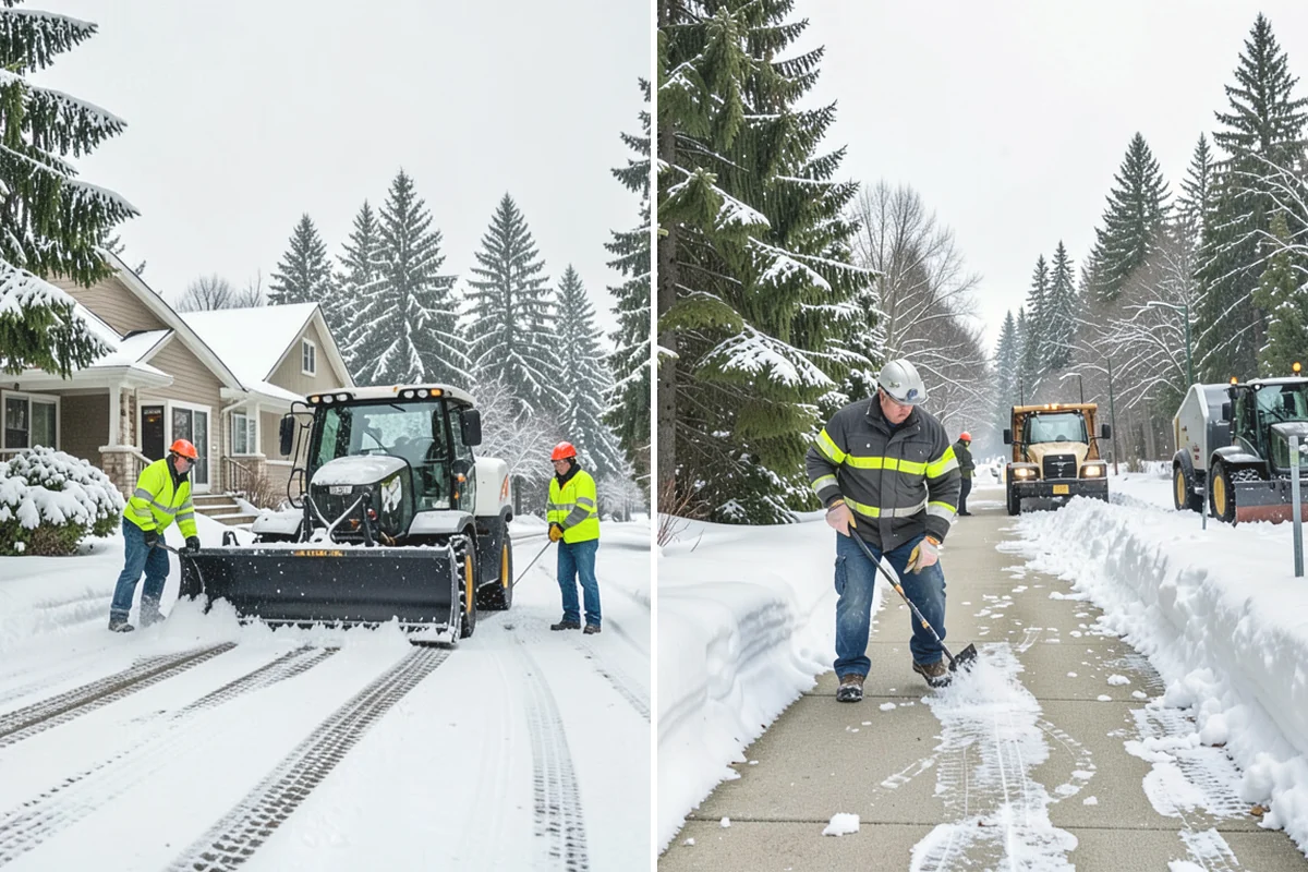 Hand Snow Removal in University Place, Pierce County, WA - We survey the terrain and surfaces to be cleared