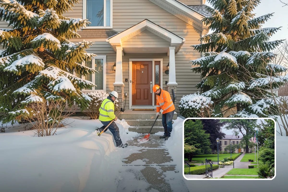 Hand Snow Removal in Woodinville, King County, WA - Works where no machine can safely operate
