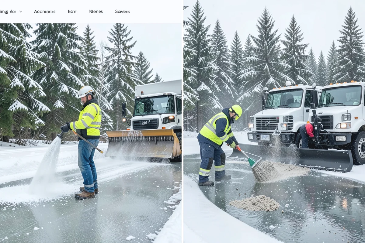 Hand Snow Removal in Woodinville, King County, WA - We survey the terrain and surfaces to be cleared