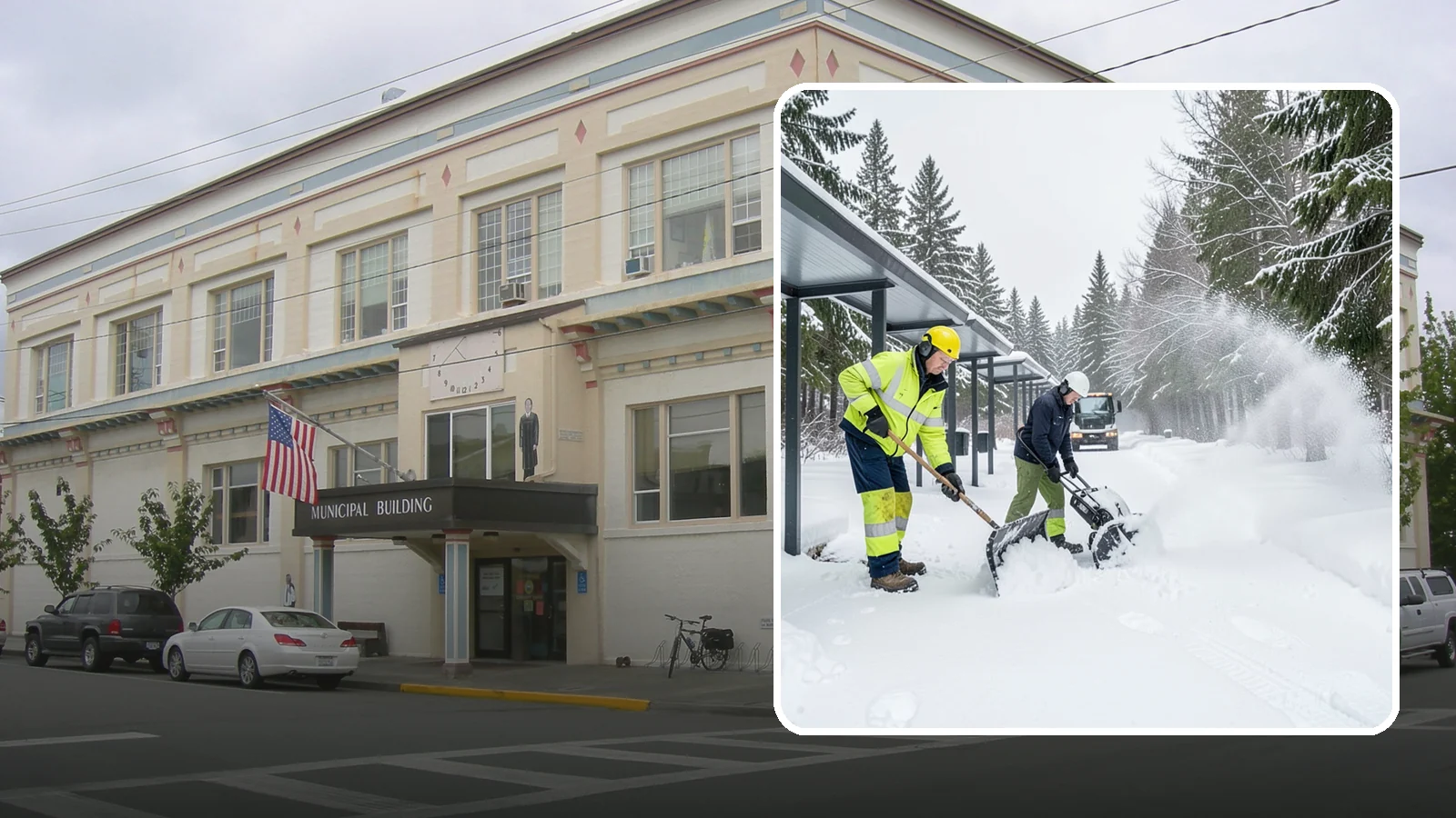 Handicap Parking Clearing in Anacortes, Skagit County, WA - We clear accessible parking stalls and their access aisles fully so they stay usable for Western Washington visitors all winter.