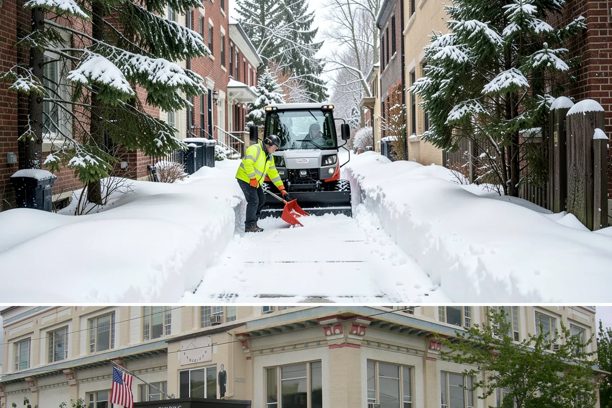 Handicap Parking Clearing in Anacortes, Skagit County, WA - Cleared before business hours after each snow event across the winter season.