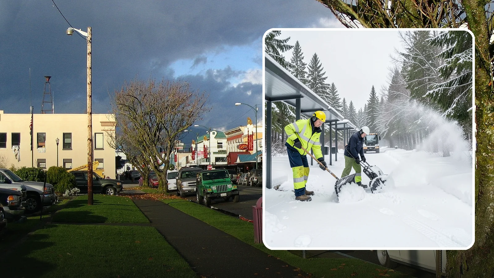 Handicap Parking Clearing in Arlington, Snohomish County, WA - We clear accessible parking stalls and their access aisles fully so they stay usable for Western Washington visitors all winter.