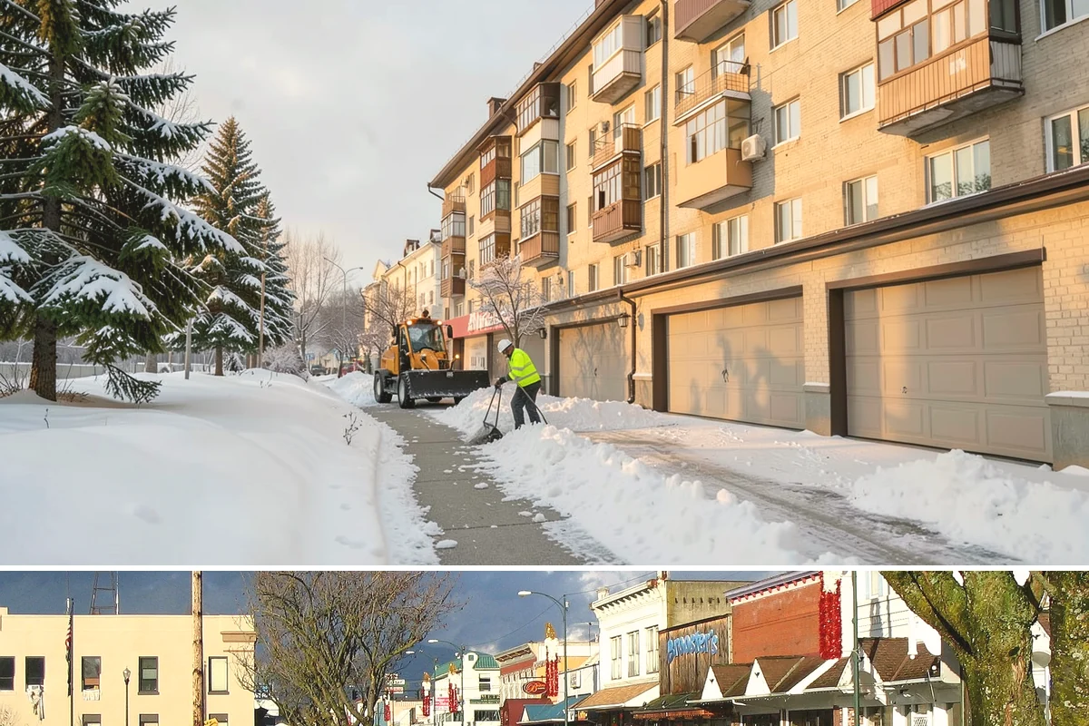 Handicap Parking Clearing in Arlington, Snohomish County, WA - Cleared before business hours after each snow event across the winter season.