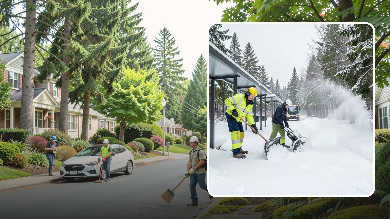 Handicap Parking Clearing in Beaux Arts Village, King County, WA - We clear accessible parking stalls and their access aisles fully so they stay usable for Western Washington visitors all winter.