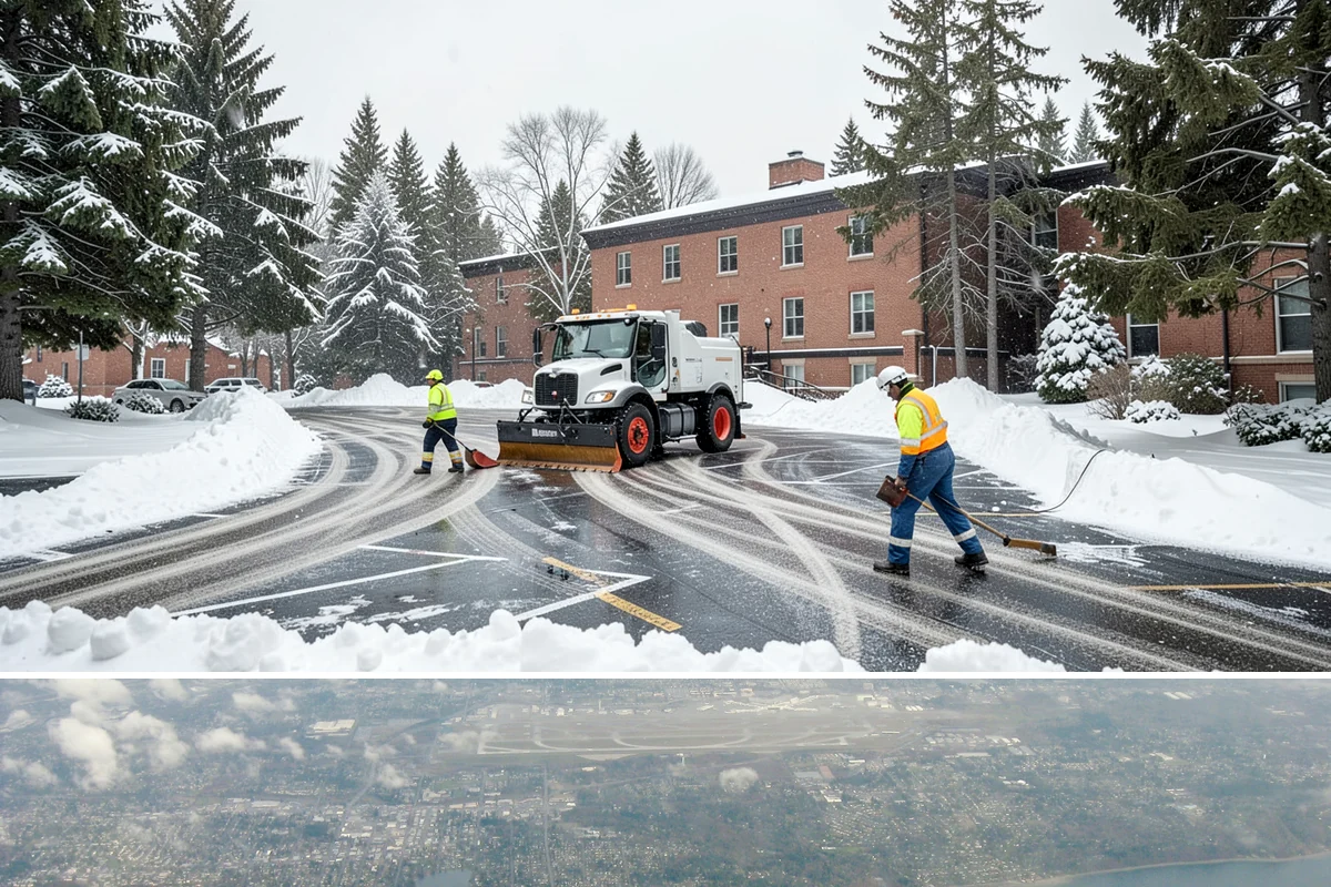 Handicap Parking Clearing in Burien, King County, WA - Cleared before business hours after each snow event across the winter season.